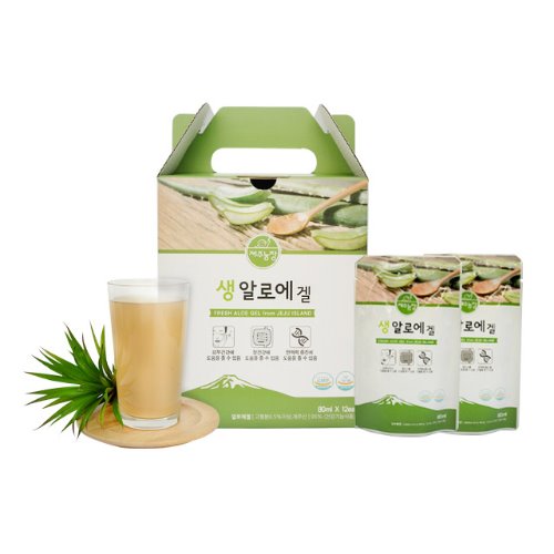 Jeju Farm Raw Aloe Gel Pouch 80ml x 12 Pouches