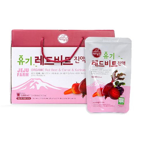 Jeju Farm Organic Red Beet Juice 100ml × 30 Pouches